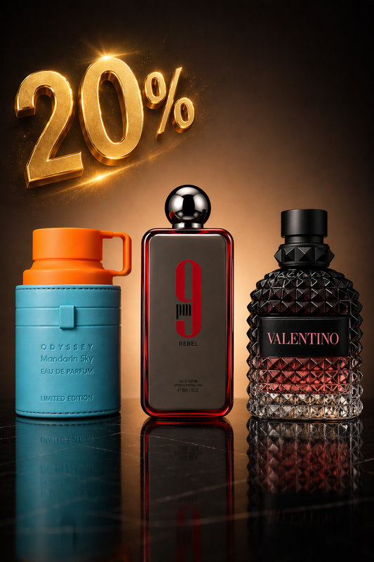 COMO DE 3 PERFUMES DE LUJO/ Mandarin Sky + Valentino + 9pmRebel